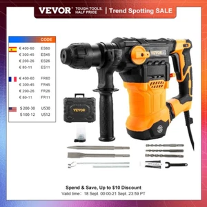 1500W Rotary Hammer Drill Max Drilling 32Mm 4 Modes Sds-Plus Corded Demolition - Picture 1 of 12