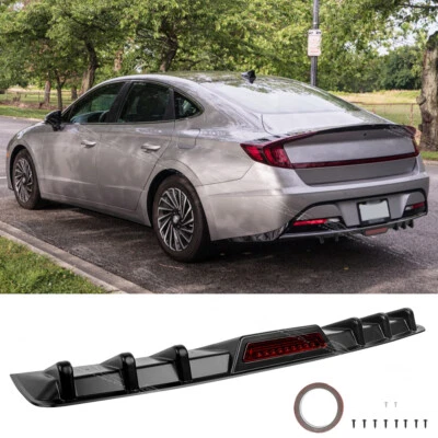 Alerón difusor parachoques trasero negro para Hyundai Sonata sedán divisor aleta labio Foto 1 de 4