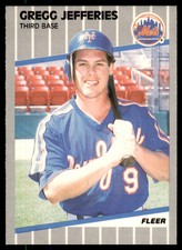 1989 Fleer Gregg Jefferies New York Mets #38