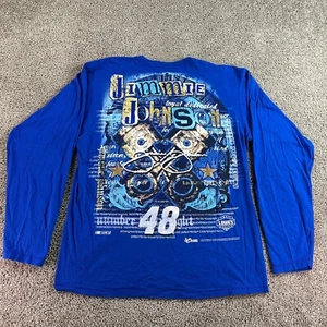 Jimmie Johnson NASCAR Shirt Mens XL Big Print Lowes Racing Long Sleeve Chase - Picture 1 of 11