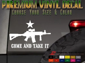 COME AND TAKE IT Vinyl-Aufkleber Autoaufkleber Wand LKW Größe Farbe wählbar - Bild 1 von 5