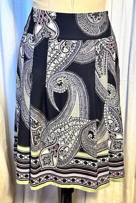 Emma &James 女式佩斯利雪纺及膝 L 裙,尺寸 6 二手  — 第 1/4 张图片