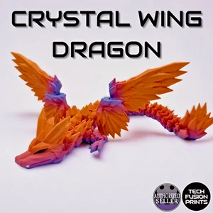 Fantastic Crystal Wing Dragon (stampato in 3D ufficiale ala di Cenerentola) - Foto 1 di 21