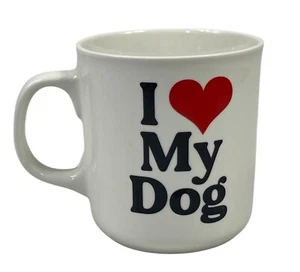 Taza GENUINA FRED Taza I Love My Dog Estampada Ambos Lados Cerámica Altura 10,5 cm - Imagen 1 de 8