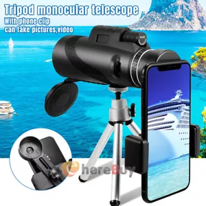 Military Zoom 80x100 HD Monocular Telescope Scope Day Vision Hunting Outdoor NEW - Picture 1 of 46