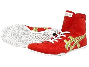 ASICS EX-EO Successor 1083A001 Red x Gold Window White Wrestling Shoes Authentic