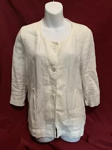 Pure Jill Lino Chaqueta/Cárdigan Mujer Talla S Crema/Marfil Botón Frontal Cárdigan - Imagen 1 de 9