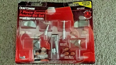 CRAFTSMAN 7 Piece General  Purpose Router Bit Set - Image 1 of 4