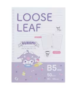 Kuromi foglia sciolta taglia B5 (50 pezzi) Sanrio ufficiale GIAPPONESE - Foto 1 di 3