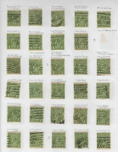 KGV 1d Green Variety & Plate Flaws (S16) - Picture 1 of 2