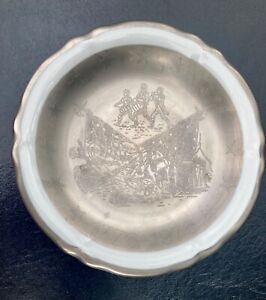 Shenango China Bicentennial Plate 1776-1976 Engraved Silver Revolutionary War