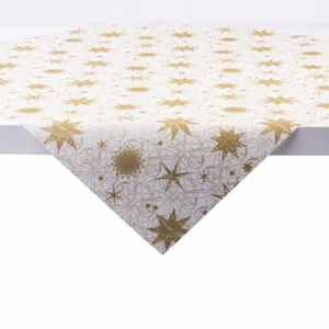 1 Tischdecke Christmas Dreams in Gold-Weiß aus Linclass® Airlaid 80 x 80 cm - Bild 1 von 3