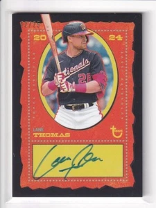 2024 Topps Brooklyn Collection Lane Thomas Black Auto /75 Nationals #AC-LT - Picture 1 of 2