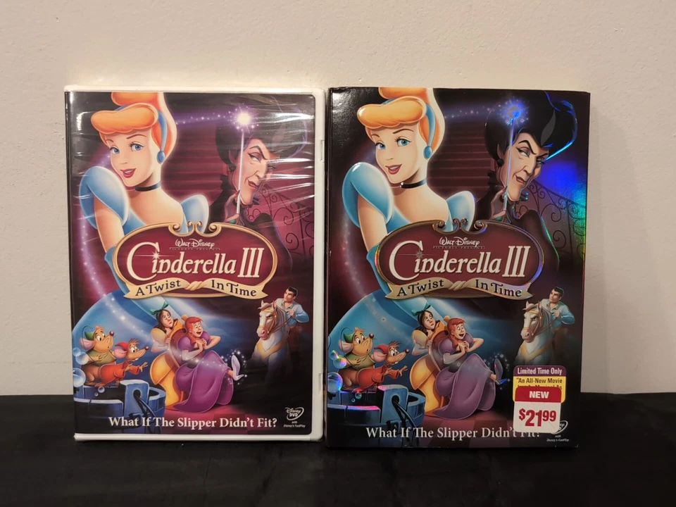 DISNEY - CINDERELLA III: A TWIST IN TIME ANIMATED DVD MOVIE, ENCHANTING TALE, WS - Image 1 of 1