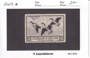 U.S.: Sc # RW3, $1 Federal Duck Hunting Stamp, MH (E15630) - Picture 1 of 1