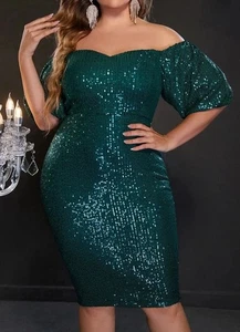Damen Feeniesty smaragdgrün Pailletten formell Party Ballkleid 4X neu - Bild 1 von 19