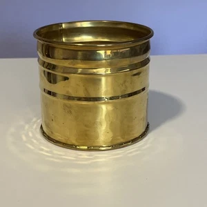Vintage goldfarben Messing Pflanzgefäß mit Patina 3,75" hoch x 4" breit MCM - Bild 1 von 10