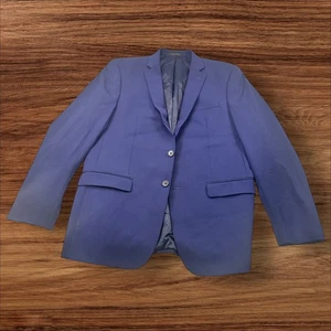 Van Heusen Flex Herren Blau Zwei Knopf Blazer Sport Mantel - Größe 44 L - Bild 1 von 8