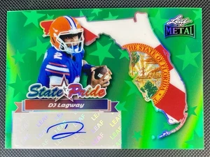 DJ Lagway RC Auto #d /8. 2025 Leaf Metal: State Pride. Florida Gators QB SSP - Picture 1 of 5