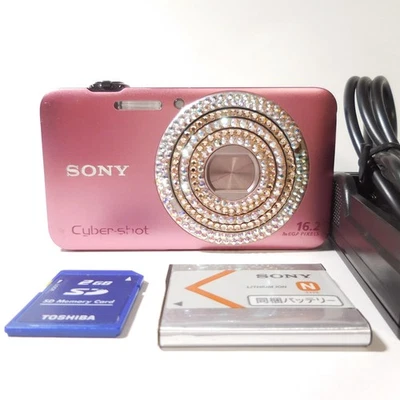 SONY Cyber shot DSC-WX30 Pink Digital Camera w/Battery Charger SD Card Japanese - Image 1 of 4
