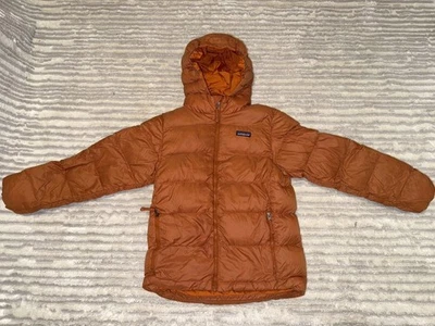 Chaqueta con Capucha para Niños M 10 Patagonia Netplus Shells Naranja Alto Loft Down Puffer Foto 1 de 4