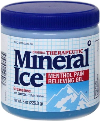 2 Pack Mineral Ice Topical Analgesic Pain Reliving Gel 8 Oz (226.8 g) Fast Ship - Image 1 of 4