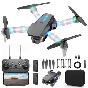 Light up Drone with Camera 1080P for Kids Foldable Mini Drone for Kids Adults... - Picture 1 of 7
