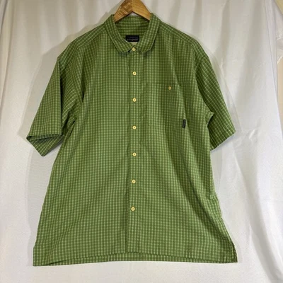 Мужская зеленая рубашка с коротким рукавом Patagonia Puckerware на пуговицах Seersucker размер L - Изображение 1 из 4