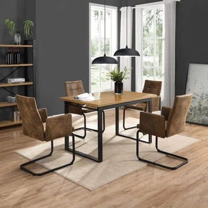 Esstisch Silasausziehbar 120-160 x80 cm Holztisch schwarz skandinavisch Desig - Bild 1 von 10