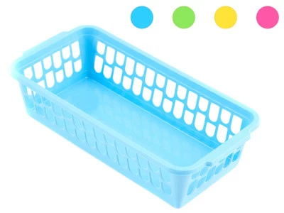 Cestino Forato In Polipropilene Colori Assortiti Cm 20X10X5 - Immagine 1 di 4