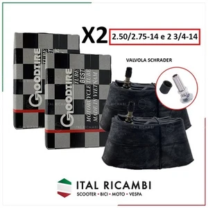 COPPIA DUE 2 CAMERE D'ARIA PIAGGIO CIAO 2 00 17 TR4 BOX VALVOLA SCHRADER - Imagen 1 de 1