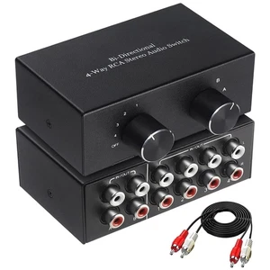 RCA Audio Switch 42In24Out bidirektional Manuell Stereo Sound Umschalter Box - Bild 1 von 11
