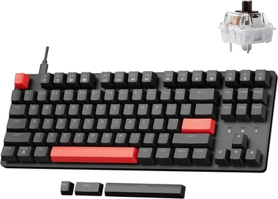 LEMOKEY X1 WIRED MECHANICAL KEYBOARD QMK PROGRAMMABLE TKL LAYOUT X1 - BLACK - Image 1 of 4