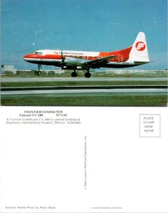 Frontier Commuter Convair CV-580 Postcard Denver Colorado Aviation - Picture 1 of 1