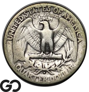 1932-D Washington Quarter, Key Date, First Year Issue - Picture 1 of 3