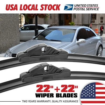 Juego de pares de limpiaparabrisas de 22"+22" para Mercedes-Benz CLK500 2003-2006 Foto 1 de 4