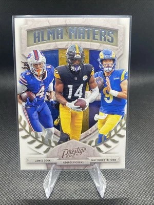 2024 Panini Prestige Alma Maters #21 Matthew Stafford, George Pickens James Cook - Image 1 of 2