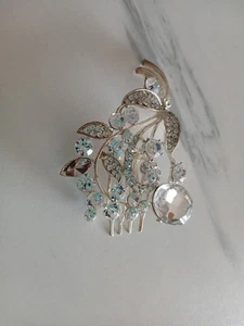 Strass Blumen Brosche - Bild 1 von 3