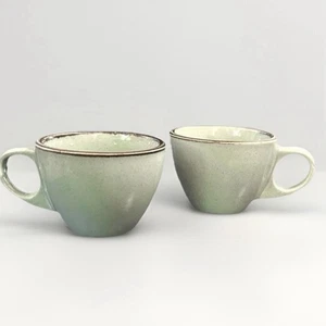 Futelang Cappuccino Cups 8 Oz Green Brown Speckled - Picture 1 of 6