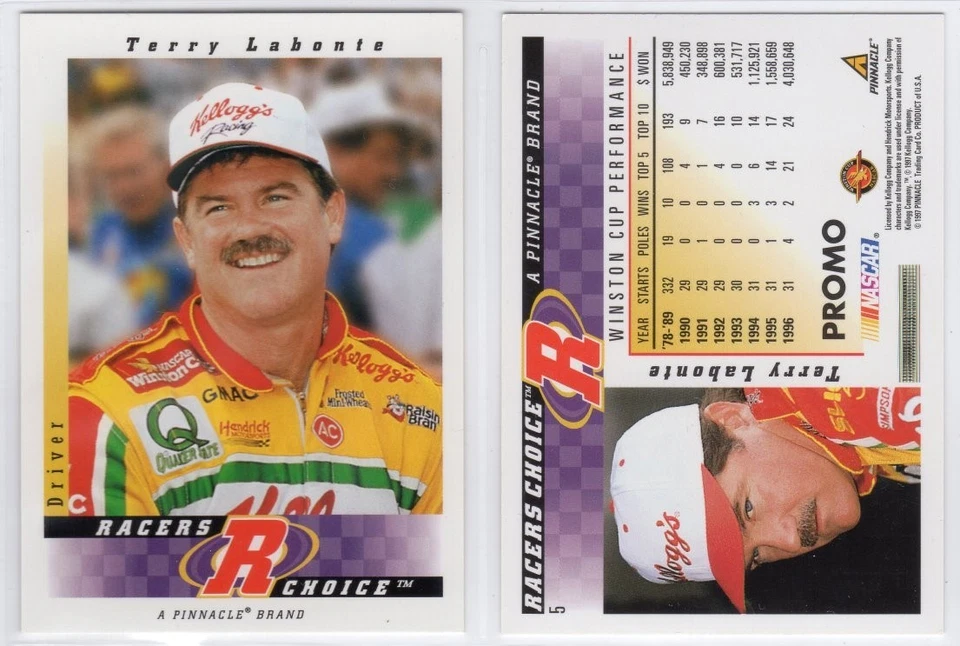 Racing Promo - Terry Labonte Pinnacle Racer's Choice 1997 #5 - Image 1 of 1