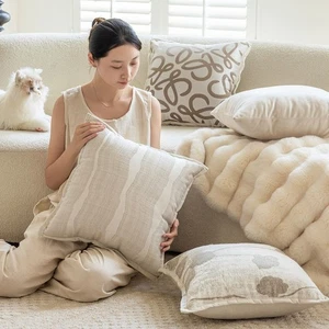 Microfiber Cream Style Cushion Cover 45x45cm Sofa Pillowcase Sofa - Picture 1 of 12