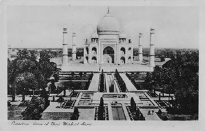 Postcard India View of Taj Mahal Agra Uttar Real Photo Circa 1950's - Foto 1 di 2