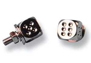 Paar Schrauben Kennzeichen Motorrad A Forma Di Nuss Verchromt für Custom Mit M6 - Bild 1 von 1