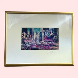 Michael J Leu New York City Broadway Les Mis Serigrafie gerahmt SIGNIERT Big Apple - Bild 1 von 7