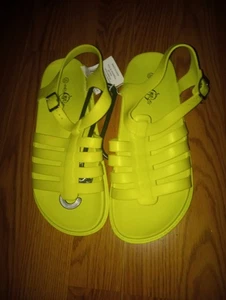 Sole Mates Damen-Sandalen 10 Freizeit offene Zehenpartie Gummi Riemchen Fersenriemen gelb - Bild 1 von 6