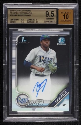 2019 Bowman Chrome Prospects Auto Moises Gomez #CPA-MG BGS 9.5 GEM MINT Auto - Image 1 of 2