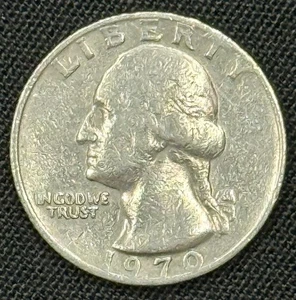 1970 No Mint Mark Circulated W/character! Quarter Dollar - Picture 1 of 4