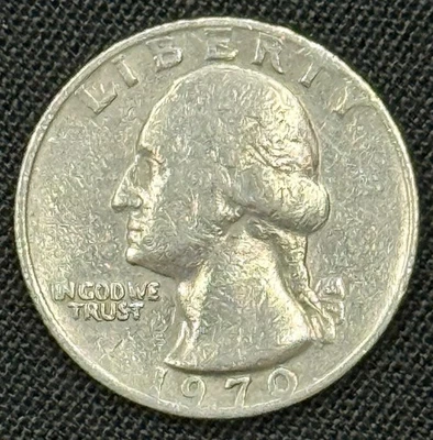 1970 No Mint Mark Circulated W/character! Quarter Dollar - Image 1 of 4