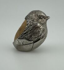 Smaller Sized Sampson Mordan Novelty Silver Chick Pincushion, Chester 1908
