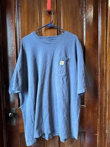 Carhartt Original Fit Herren T-Shirt Blau Pocket Gr. 2XL K87 - Bild 1 von 8